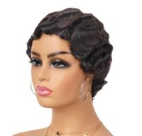 Women's Retro Holiday High Temperature Wire Side Fringe Curls Wigs sku image 5