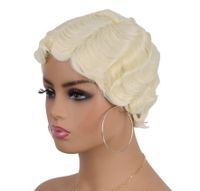 Women's Retro Holiday High Temperature Wire Side Fringe Curls Wigs sku image 10