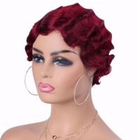 Women's Retro Holiday High Temperature Wire Side Fringe Curls Wigs sku image 11