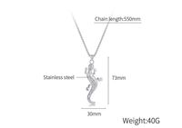 Einfacher Stil Geometrisch Titan Stahl Überzug Männer Zauber Halskette Mit Anhänger main image 2