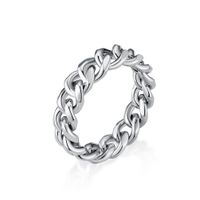 Hip-hop Chains Print Titanium Steel Polishing Rings sku image 5