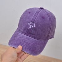 Femmes Décontractée De Base Style Simple Des Nuages Lettre Forme De Cœur Broderie Avant-toit Incurvé Casquette De Baseball sku image 1