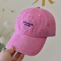 Mujeres Casual Básico Estilo Simple Nubes Letra Forma De Corazón Bordado Aleros Curvos Gorra De Beisbol sku image 5