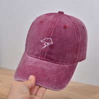 Women's Casual Basic Simple Style Clouds Letter Heart Shape Embroidery Curved Eaves Baseball Cap sku image 8