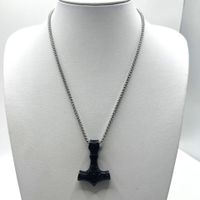Einfacher Stil Hammer Titan Stahl Überzug Männer Halskette Mit Anhänger main image 2