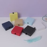 Simple Style Solid Color Paper Flannel Jewelry Boxes main image 5