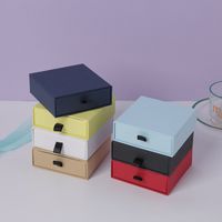 Simple Style Solid Color Paper Flannel Jewelry Boxes main image 4