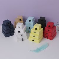 Simple Style Solid Color Paper Flannel Jewelry Boxes main image 1