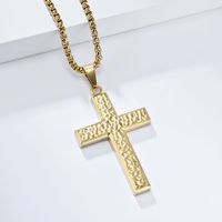 Hip-hop Cross Titanium Steel Polishing Men's Pendant Necklace main image 5