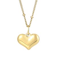 Titanium Steel 18K Gold Plated Simple Style Inlay Heart Shape Resin Pendant Necklace sku image 13