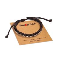 Simple Style Solid Color Leather Rope Rope Titanium Steel Unisex Drawstring Bracelets sku image 1