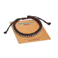 Simple Style Solid Color Leather Rope Rope Titanium Steel Unisex Drawstring Bracelets sku image 4