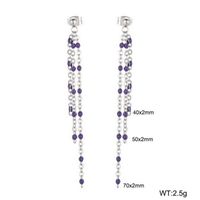 1 Paire Élégant Géométrique Acier Au Titane Résine Plaqué Or 18K Boucles D'oreilles sku image 2