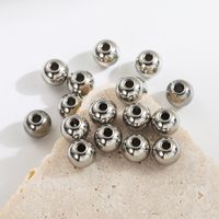 1 Set Diameter 3mm Diameter 8mm Hole 1~1.9mm Hole 2~2.9mm Stainless Steel Solid Color Polished Beads main image 7