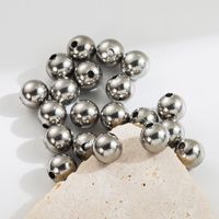 1 Set Diameter 3mm Diameter 8mm Hole 1~1.9mm Hole 2~2.9mm Stainless Steel Solid Color Polished Beads main image 6