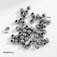 1 Set Diameter 3mm Diameter 8mm Hole 1~1.9mm Hole 2~2.9mm Stainless Steel Solid Color Polished Beads sku image 3