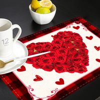 Simple Style Classic Style Letter Linen Placemat main image 4