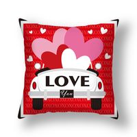 Casual Vacaciones Forma De Corazón Fibra De Piel De Melocotón Fundas De Almohada sku image 11