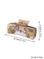 Women's Vintage Style Simple Style Sunflower Pu Leather Hair Claws main image 5