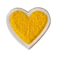 Sweet Heart Shape Plush Cloth Sticker 1 Piece main image 3