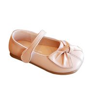 Girl's Vintage Style Solid Color Bowknot Round Toe Flats main image 5