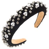 Women's Casual Elegant Classic Style Heart Shape Cloth Inlay Artificial Pearls Rhinestones Hair Band main image 7