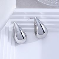 1 Pair Elegant Simple Style Water Droplets Plating Alloy Ear Studs main image 6