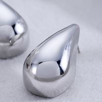 1 Pair Elegant Simple Style Water Droplets Plating Alloy Ear Studs main image 7