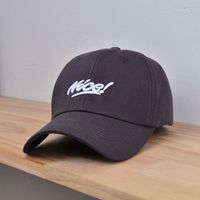 Unisex Casual Hip-hop Retro Letter Number Embroidery Patch Curved Eaves Baseball Cap sku image 2