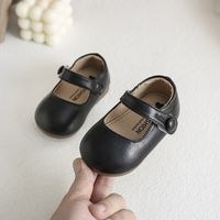 Girl's Basic Vintage Style Solid Color Round Toe Flats main image 4