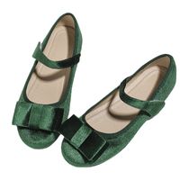 Girl's Vintage Style Solid Color Round Toe Flats main image 4