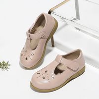 Girl's Basic Vintage Style Solid Color Round Toe Casual Shoes main image 1