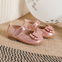 Girl's Basic Solid Color Bowknot Round Toe Flats sku image 1