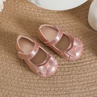 Girl's Basic Solid Color Bowknot Round Toe Flats main image 1