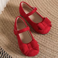 Girl's Vintage Style Solid Color Round Toe Flats main image 4