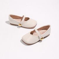 Girl's Basic Vintage Style Solid Color Square Toe Flats main image 5