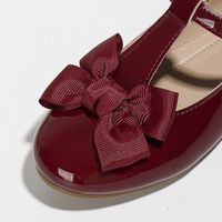 Mädchen Vintage-stil Einfarbig Schleife Runder Zeh Lässige Schuhe main image 4
