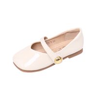 Girl's Basic Vintage Style Solid Color Square Toe Flats main image 3