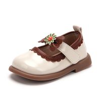 Girl's Vintage Style Floral Square Toe Casual Shoes main image 2