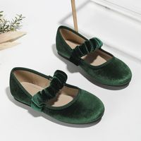 Girl's Basic Solid Color Round Toe Flats sku image 4