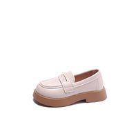 Girl's Vintage Style Preppy Style British Style Solid Color Round Toe Loafers main image 2