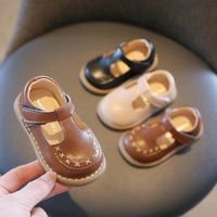 Girl's Vintage Style Solid Color Round Toe Casual Shoes main image 1