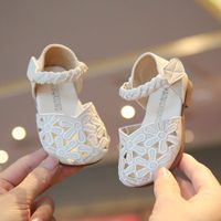 Girl's Basic Vintage Style Solid Color Round Toe Casual Sandals main image 3
