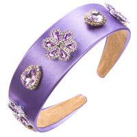 Women's Elegant Baroque Style Classic Style Flower Cloth Inlay Acrylic Hair Band main image 5