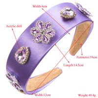 Women's Elegant Baroque Style Classic Style Flower Cloth Inlay Acrylic Hair Band main image 2