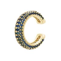 1 Piece Simple Style C Shape Plating Inlay Copper Zircon Gold Plated Earrings sku image 17