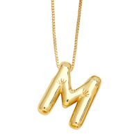 Simple Style Letter Copper Plating Pendant Necklace sku image 13