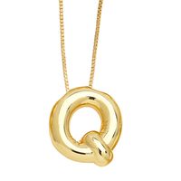 Simple Style Letter Copper Plating Pendant Necklace sku image 17