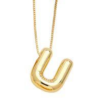 Simple Style Letter Copper Plating Pendant Necklace sku image 21