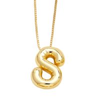 Simple Style Letter Copper Plating Pendant Necklace sku image 19